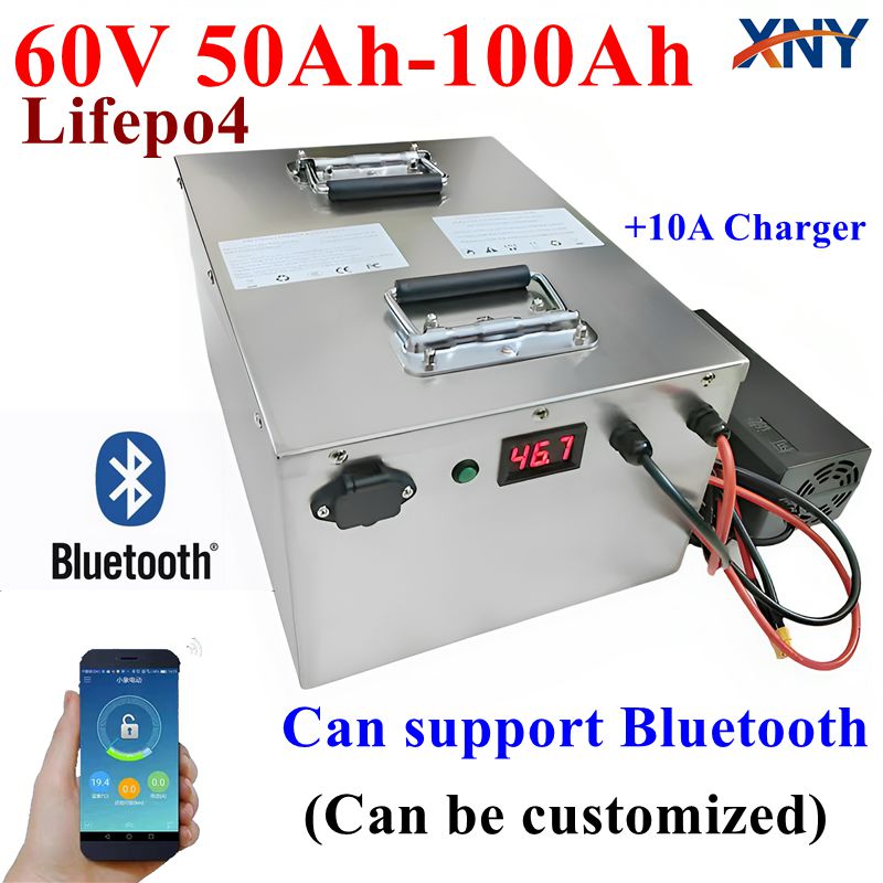 72V 40Ah Lifepo4 Battery Pack - 60V 50Ah 100Ah LiFePO4 バッテリーパック内蔵 Bluetooth