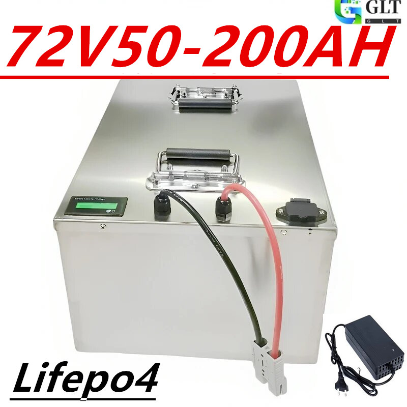 72V 40Ah Lifepo4 Battery Pack - 72V リチウム鉄リン酸バッテリーパック（50Ah、100Ah、120Ah、150Ah、200Ah）。Bluetooth対応BMSアプリを搭載。5000W、8000Wのバン、ゴルフカート、オートバイ、ミニカーに最適。