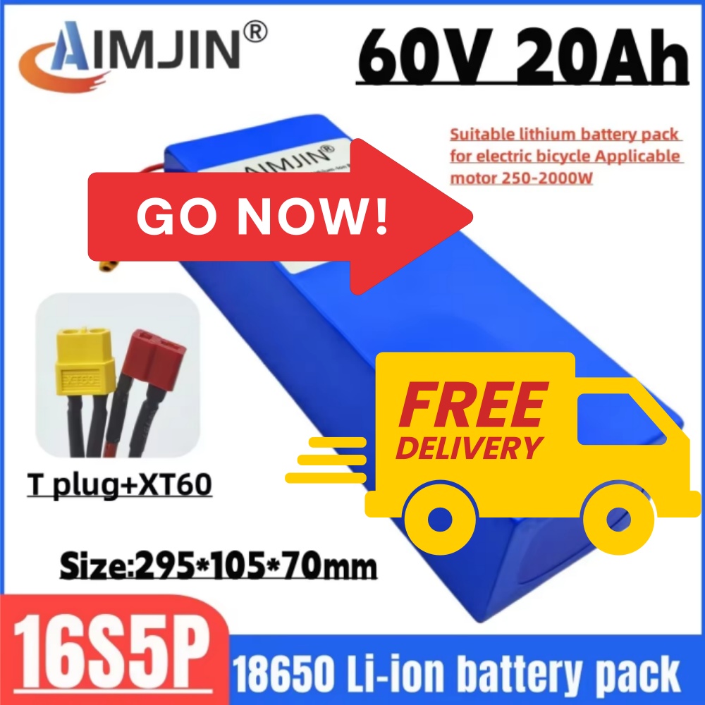 72V 40Ah Lifepo4 Battery Pack - 20000mAh 16S5P 60V リチウムイオンバッテリー ハイパワー オートバイ